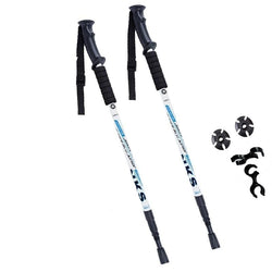 Survival Gears Depot Walking Sticks 2Pcs Anti Shock Nordic Walking Sticks For Trekking & Hiking